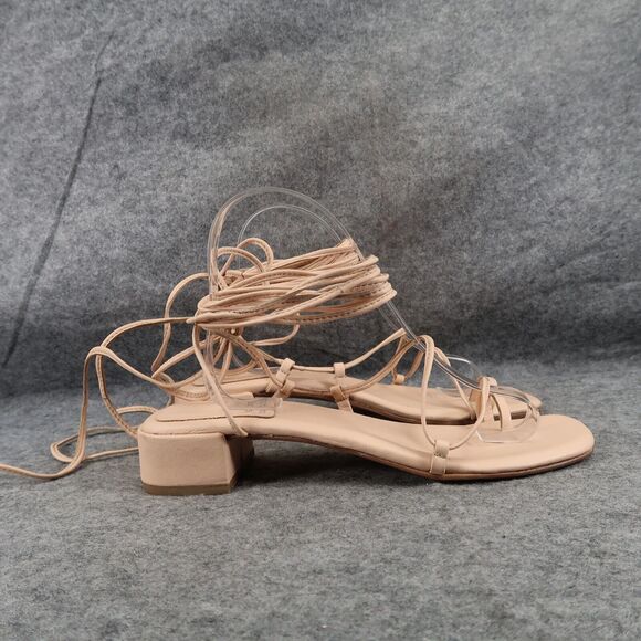 Jeffrey Campbell Shoes Womens 8 Sandals Fashion Ankle Wrap Strappy Agate Leather - Picture 3 of 14